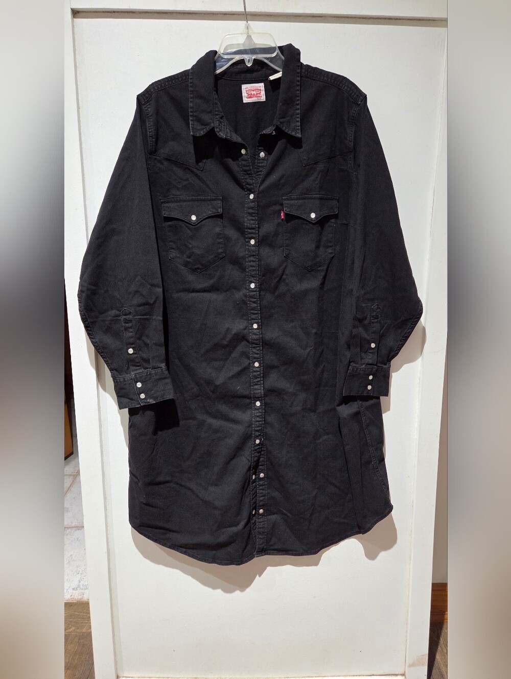 Levi's Black Western-Style Snap Down Dress